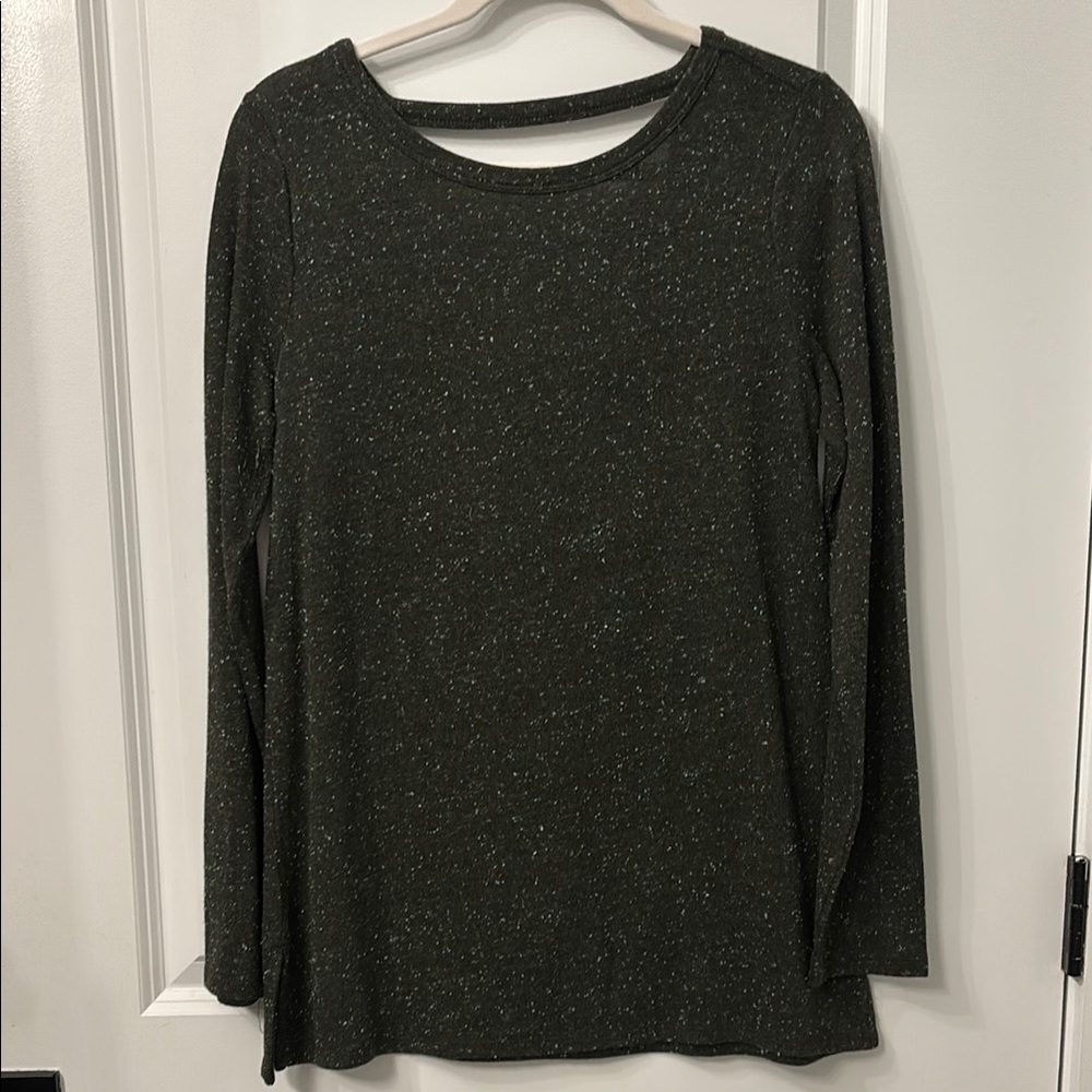 LOFT Green Long Sleeve Relaxed Blouse